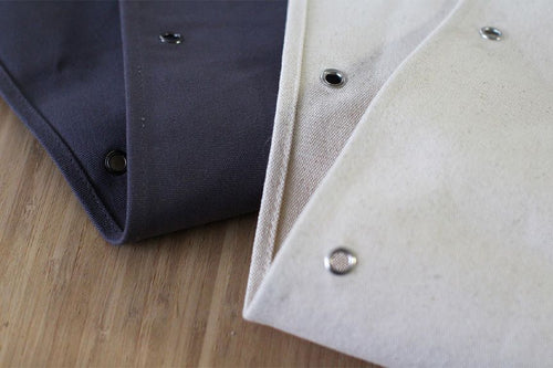 Natural and Charcoal Grey Canvas