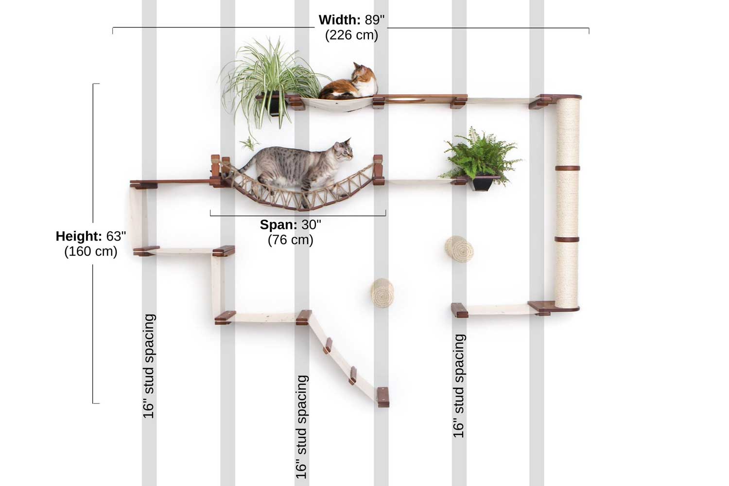 The Juggernaut Cat Condo measurement photo