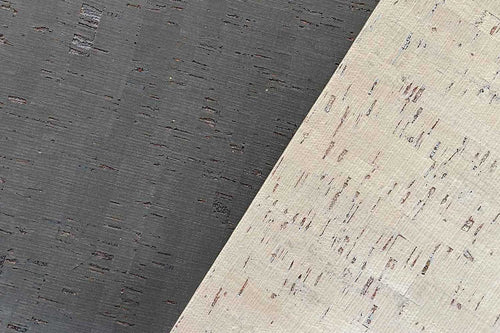 Up close view of the cork pads in Natural and Charcoal