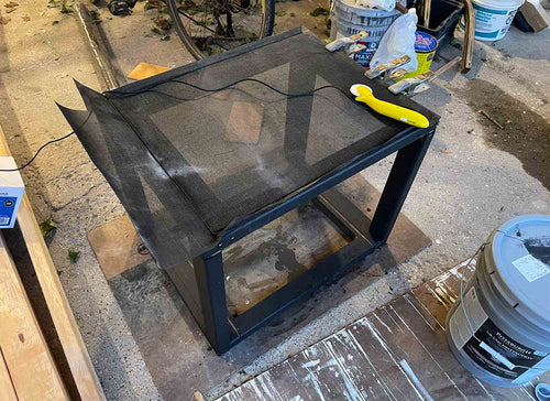 cat box being screened in