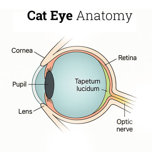 diagram showing cat eye anatomy