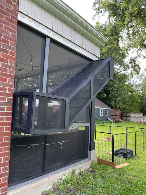cat ramp screened in