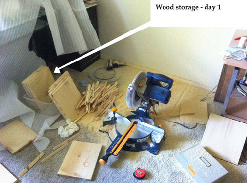 spare bedroom that functioned as the first cata workshop