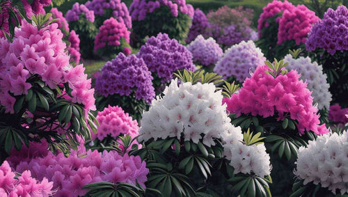 Bush of Azelea flowers 