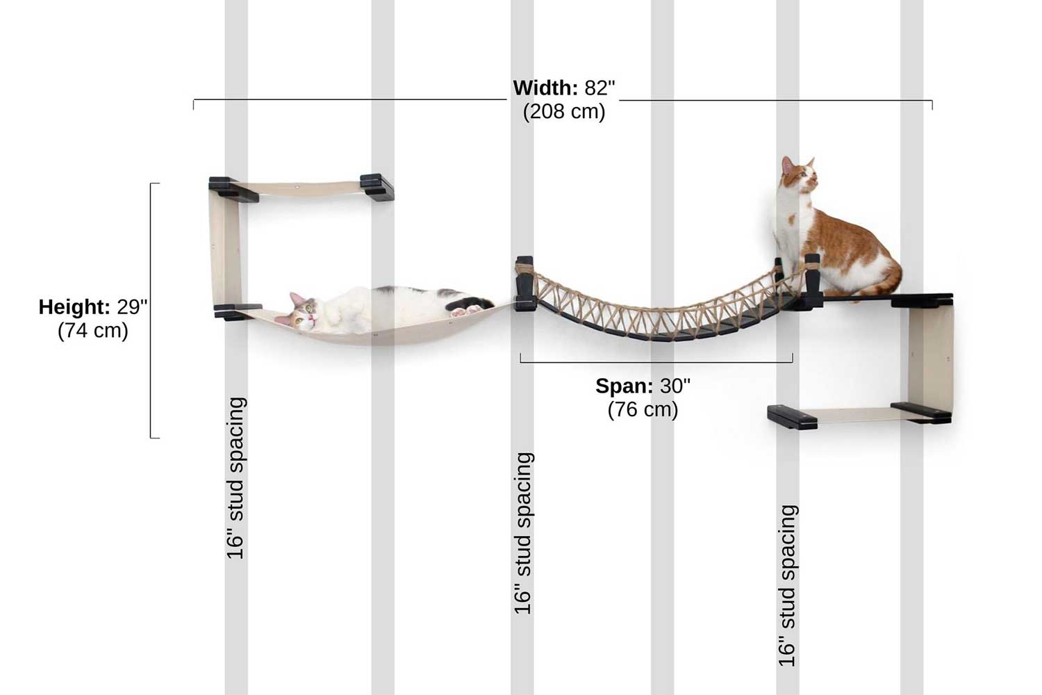 Measurement photo for the Canyon Cat Condo