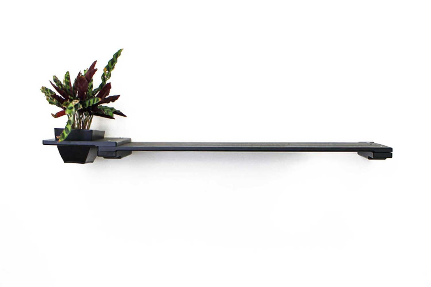 41 Inch Planter Shelf in Onyx bamboo