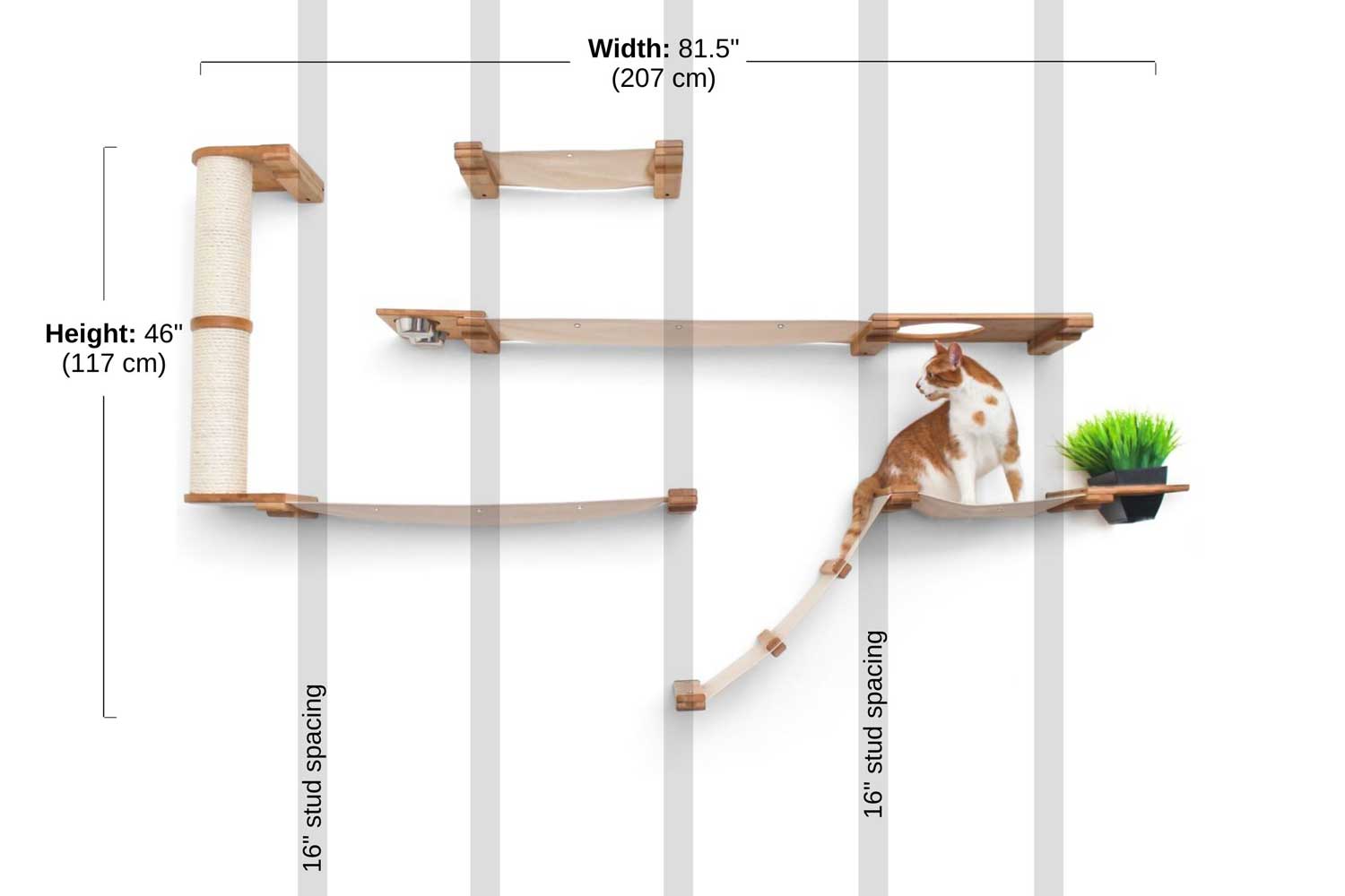 The Bunker Cat Condo measurements