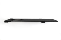 Updated slotted 34” wall cat shelf made of Onyx Bamboo with Escape Hatch