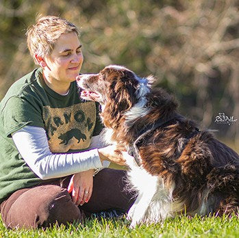 animal expert posed with a dog