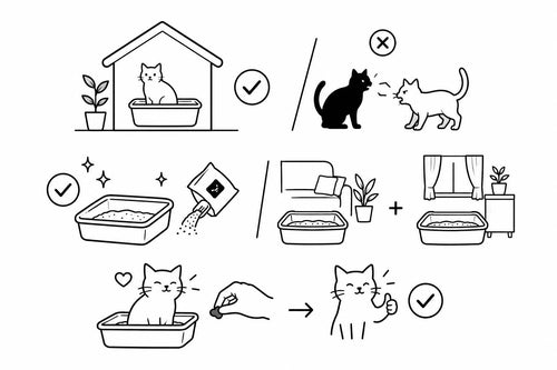 diagram showing litter box tips