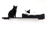 Cat on Nest Bed with Shelf