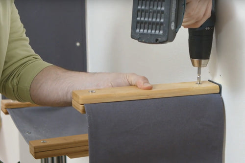drilling down furniture bolt on a cat hammock