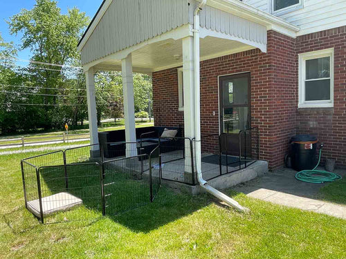 fenced in patio