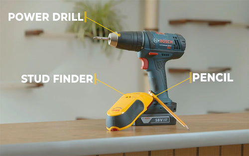 drill pencil stud finder power drill list of supplies
