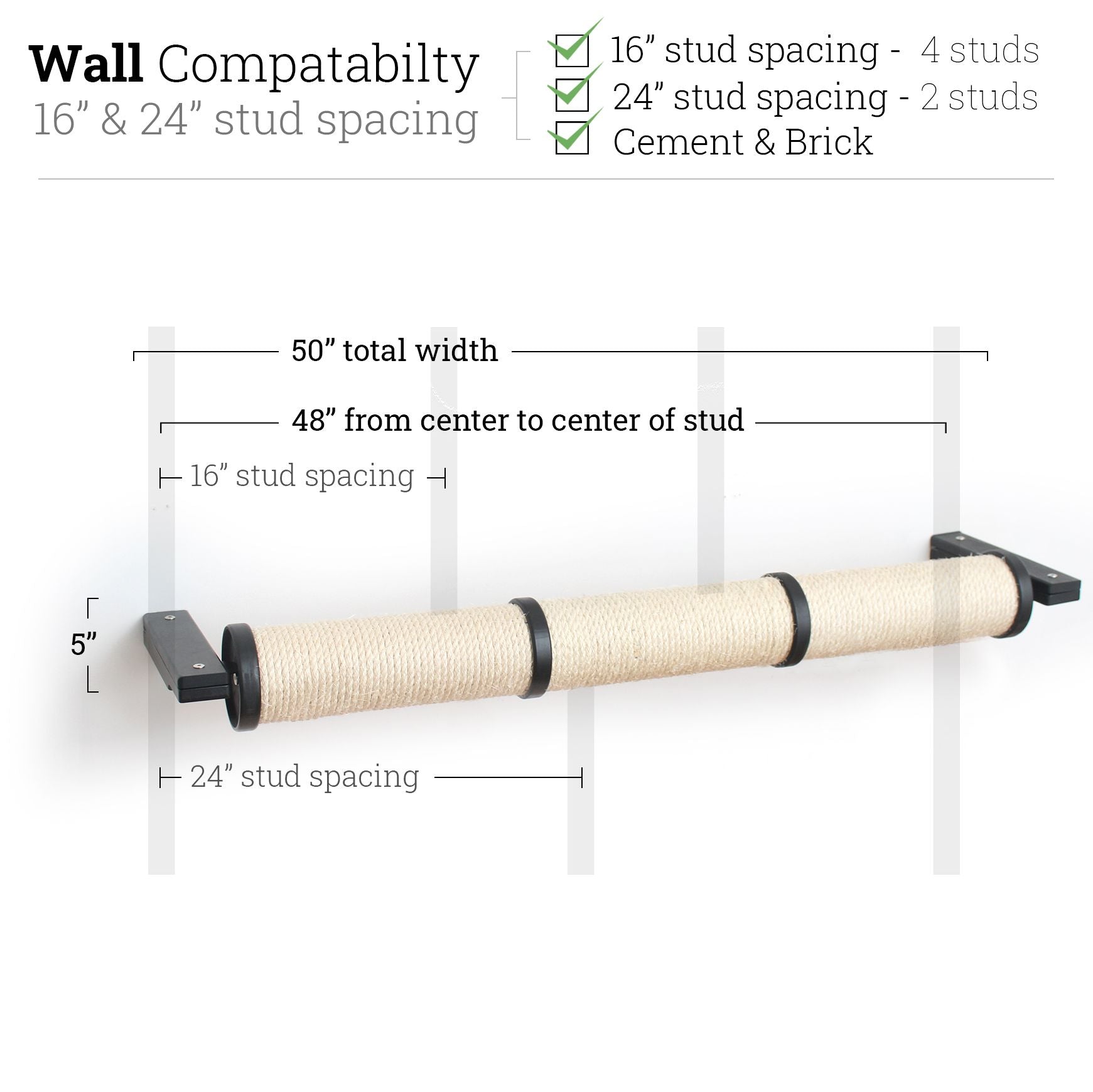 Onyx Bamboo 3 Tier Horizontal Pole - Single