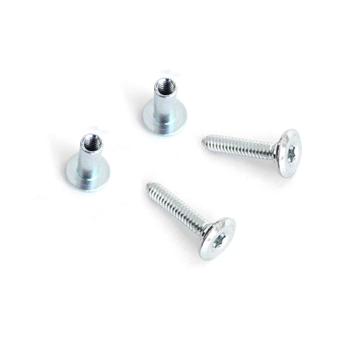 Two FS93 screws and two cap nuts for perpendicular bridge adaption