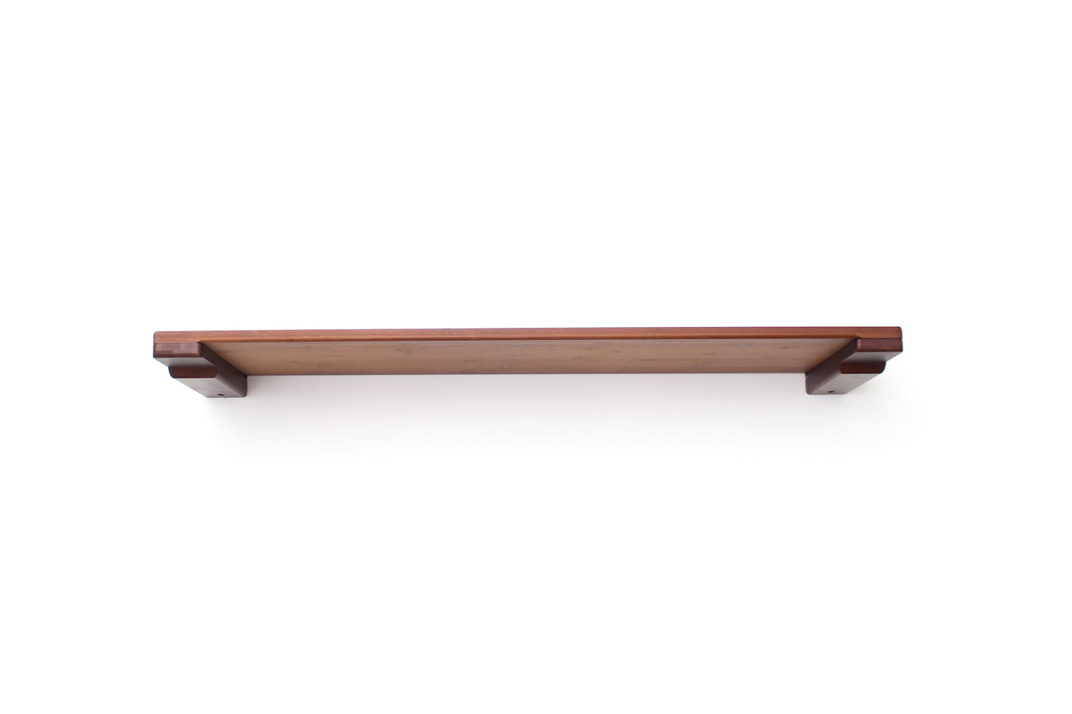 34" English Chestnut bamboo cat wall shelf