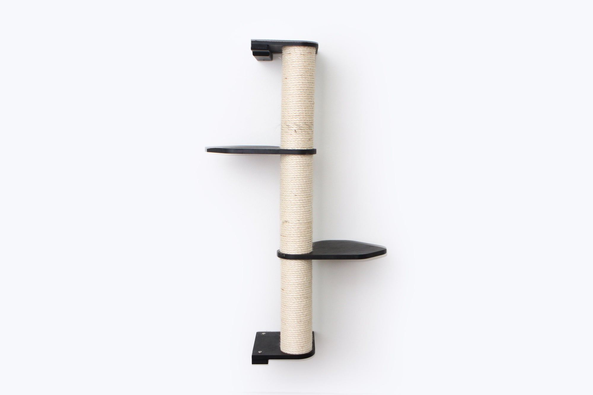 3 Tier Onyx Bamboo Vertical Cat Scratching Pole with Leaf Shelf