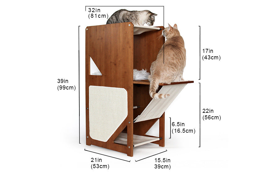 cat tree measurements